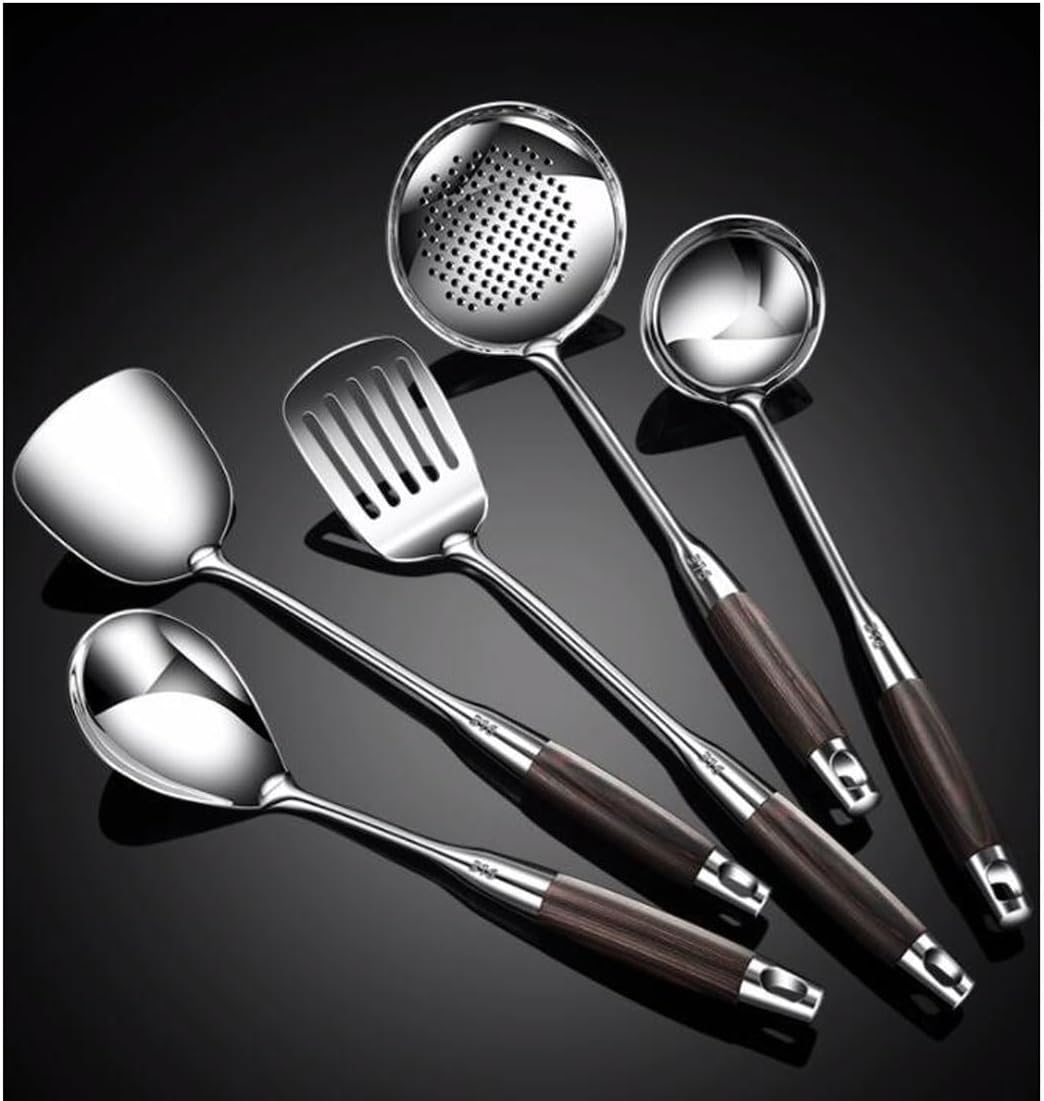 Kitchen Utensils Set，Cooking Utensils Kitchen Tools Gadgets 5 Pieces Sets Spoons for Cooking Spatulas 316 Stainless Steel Cooking Utensils Spatulas Spoons
