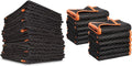 SIMPLI-MAGIC Heavy Duty Padded Moving Blankets (12 Pack),Black/Orange & 79522 Heavy Duty Padded Moving Blankets, Orange/Black, 72' x 80', 6 Pack