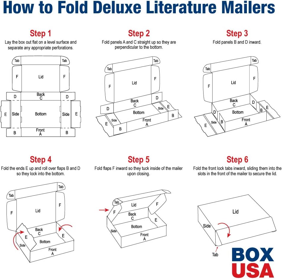 Box USA 18 Deluxe Shipping Boxes 18L x 12W x 2H, 50-Pack - White Box Mailers for Packaging, Storage, Gifts or Bulk Business Orders