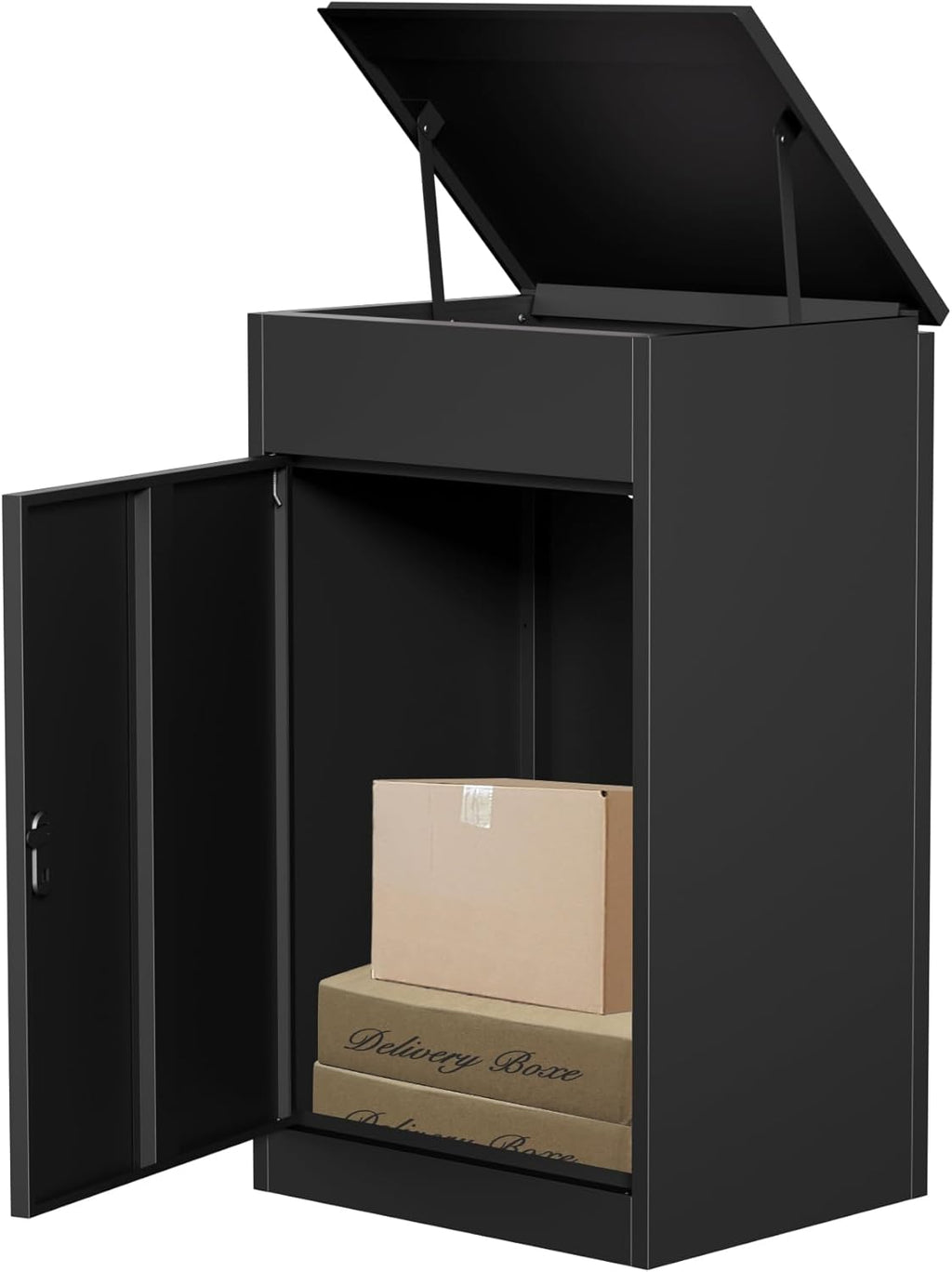 Package Delivery Boxes for Outside, Large Mailbox for Parcel 19.7'x16.1x'33.5', Anti-Theft Parcel Mailbox with Coded Lock, Wall Mounted Waterproof Home Parcel Box for Porch Yard, Galvanized Steel