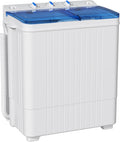 INTERGREAT Portable Washing Machine, 28lbs Compact Twin Tub Washer (18lbs) and Dryer (10lbs) Combo with Timer Knobs, Mini Laundry Washer for Apartments, Dorm, RV, Camping, Blue