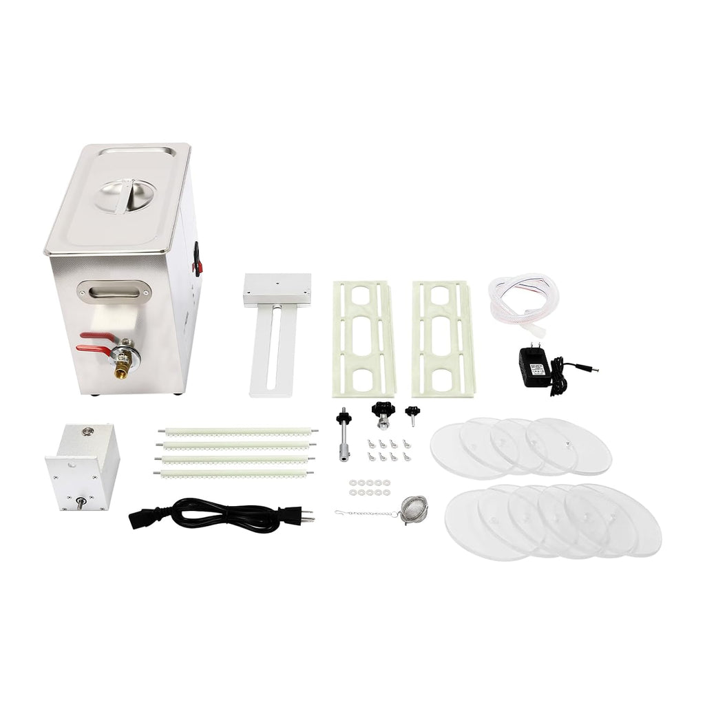 Ultrasonic Washing Machine, Vinyl Records Digital Ultrasonic Washer, 180W Stainless Steel Ultrasonic Washing Machine with Drying Rack, Electric Ultrasonic Records Washer for Home Store