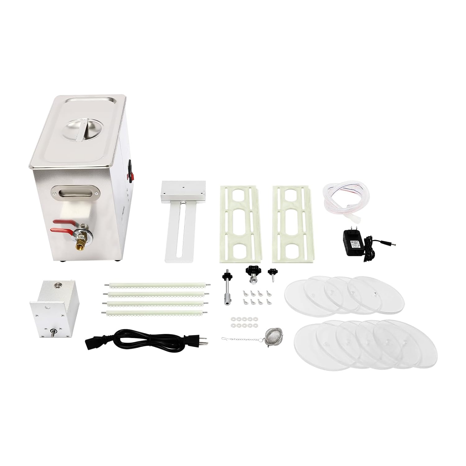 Ultrasonic Washing Machine, Vinyl Records Digital Ultrasonic Washer, 180W Stainless Steel Ultrasonic Washing Machine with Drying Rack, Electric Ultrasonic Records Washer for Home Store