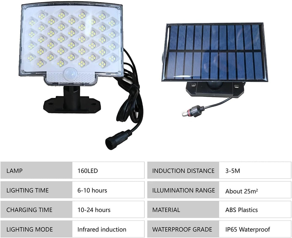 LED Solar Light Split Wall Lamp Waterproof Outdoor Wall Emergency Street Security Solar Motion Lamp for Garden Decor(2pcs)