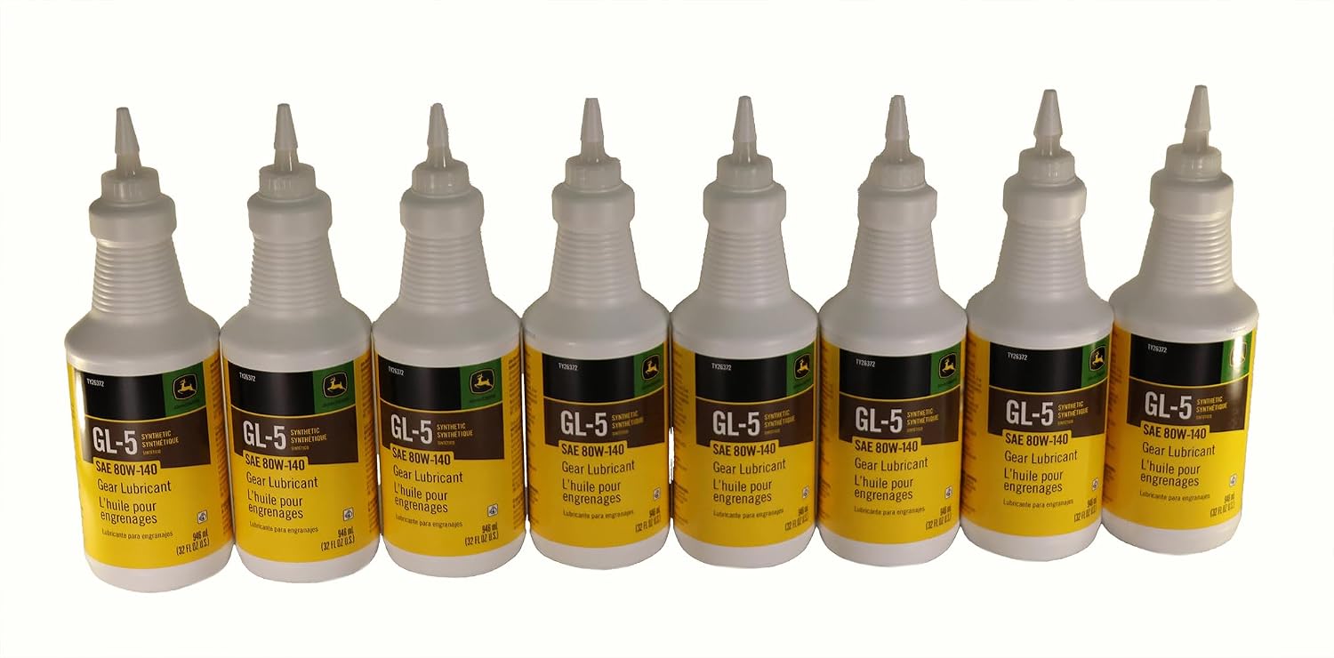 John Deere Original Equipment (8 Pack) GL-5 Synthetic SAE 80W-140 Gear Lubricant - TY26372