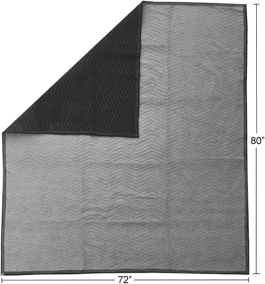 Extra Performance Blankets Cotton Poly 75lbs/doz (12 Pack), Moving Pads for Storage, Packing & Home Renovations, Storage Furniture Pads, Heavy Duty Blankets