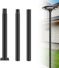 10' Outdoor Street Light Pole, Galvanized Steel, Waterproof, Street Light Accessory, Suitable for Solar Post Lamp on Garden, Patio, Yard, Pathway, Parking Lot