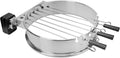 only fire Shish Kabob Set with Stainless Steel Ring, Automatic Skewers Turner for Weber 22' Kettle and Other Similar Kettle Grills