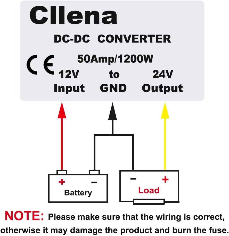 DC/DC 12V to 24V Boost Converter 50A 1200W Step Up Voltage Regulator Power Supply Voltage Transformer (Input 10V-16V)