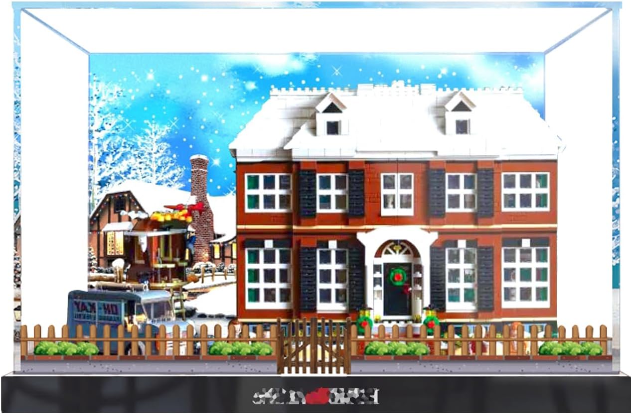 Acrylic Display Case for Lego Ideas Home Alone McCallisters' House 21330, Ultimate Display Solution for Model Collectibles - Protect Your Models (Theme D)