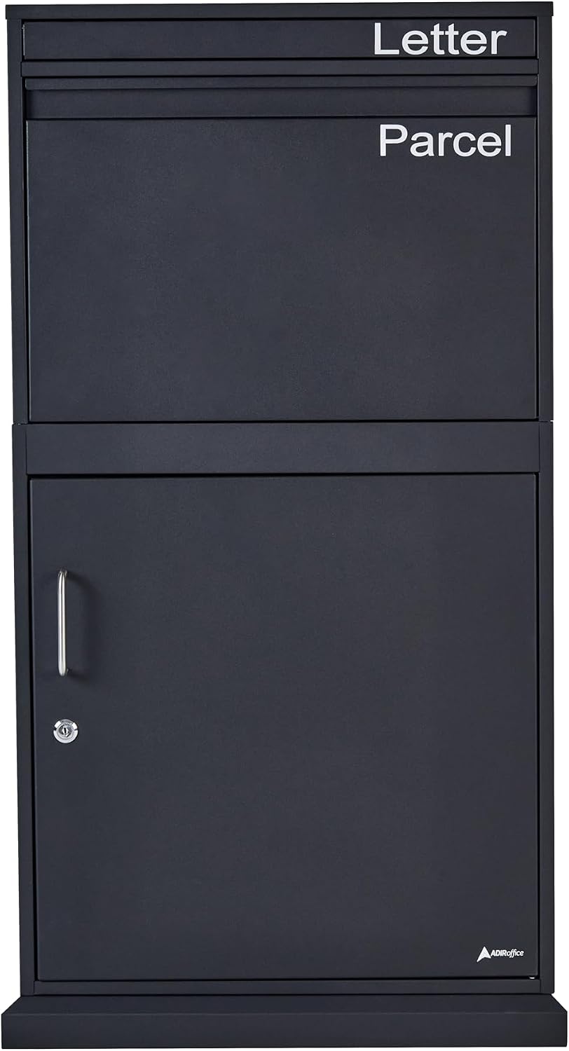 AdirOffice Mailbox - Drop Box with Lock and Keys- Mailbox and Cash Drop Box for House, Apartments and Businesses After Hours Deposits - Outdoor Package Delivery Box - Anti-Theft Resistant
