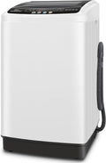Nictemaw Portable Washing Machine 20Lbs Portable Washer Machine with 10 Programs 8 Water Levels, 2.8 Cu.ft Washer and Dryer Combo with Drain Pump, Compact Laundry Machine for Apartments- Glass Cover