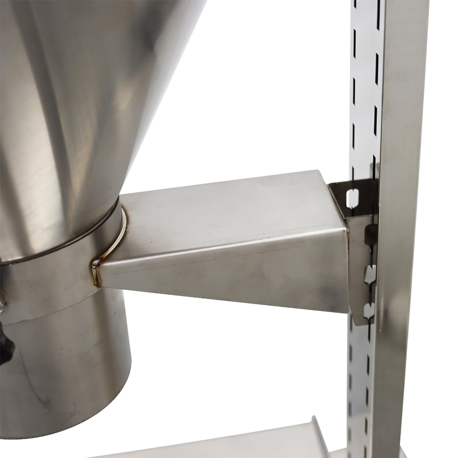 3.1inch Stainless Steel Feeding Hopper with Support Stand Manual Filling Package Funnel for Filling Powder Paste Liquid Granule