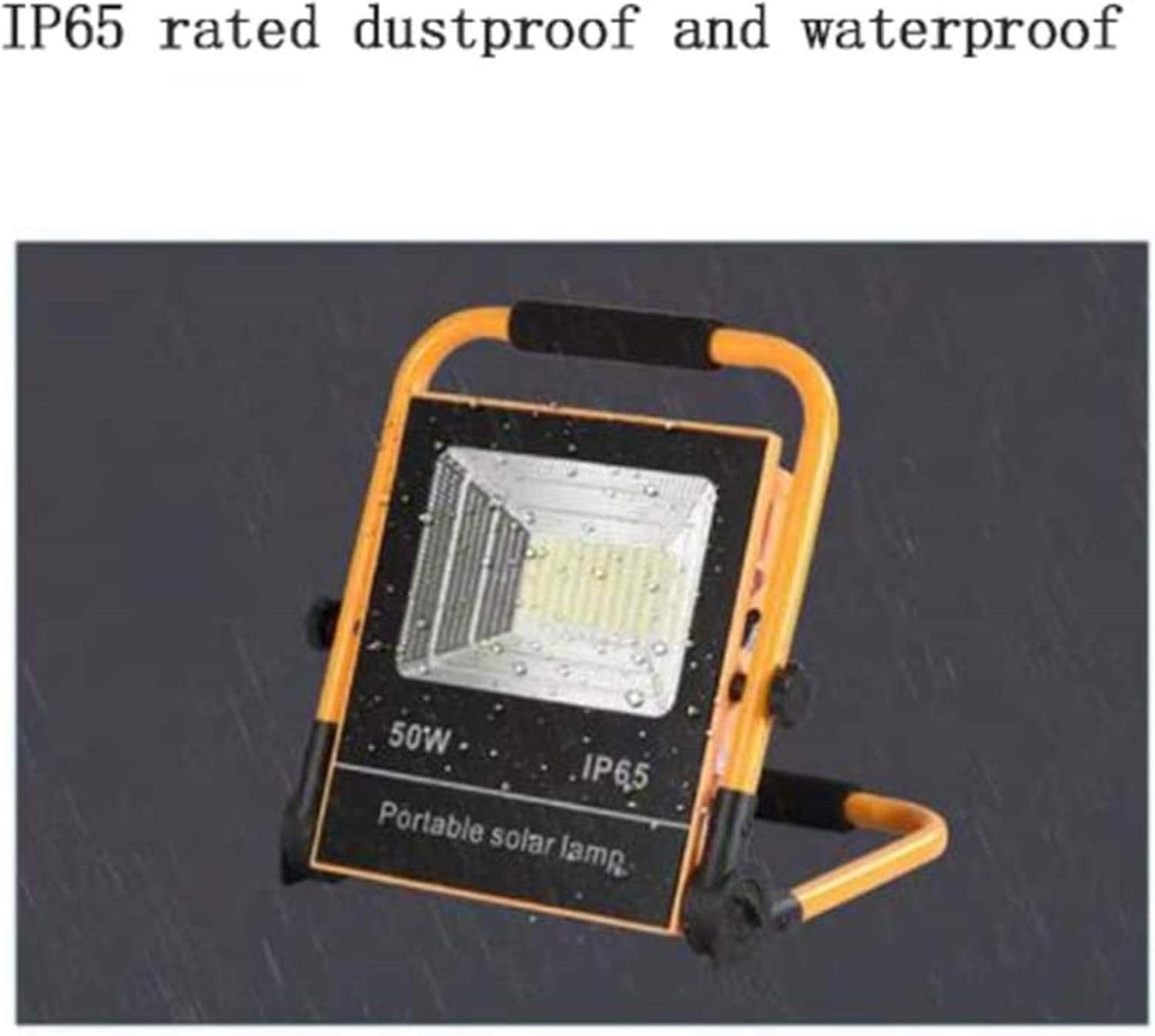 Solar Flood Lights 50W Led Work Light,Rechargeable Portable Waterproof Solar Led Flood Lights for Outdoor Camping Hiking Emergency Car Repairing,