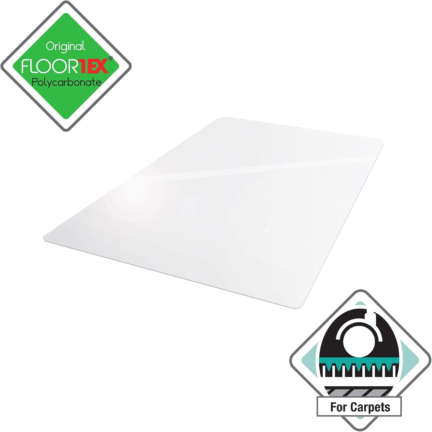 FLR1115227ER - Cleartex Plush Pile Rectangular Chairmat