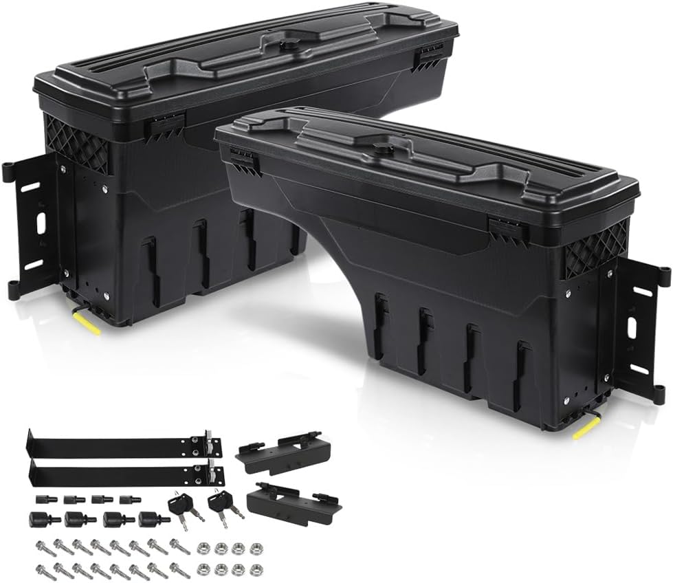 PIT66 Truck Bed Storage Box Left and Right Side Compatible with Ford F150 1997-2014