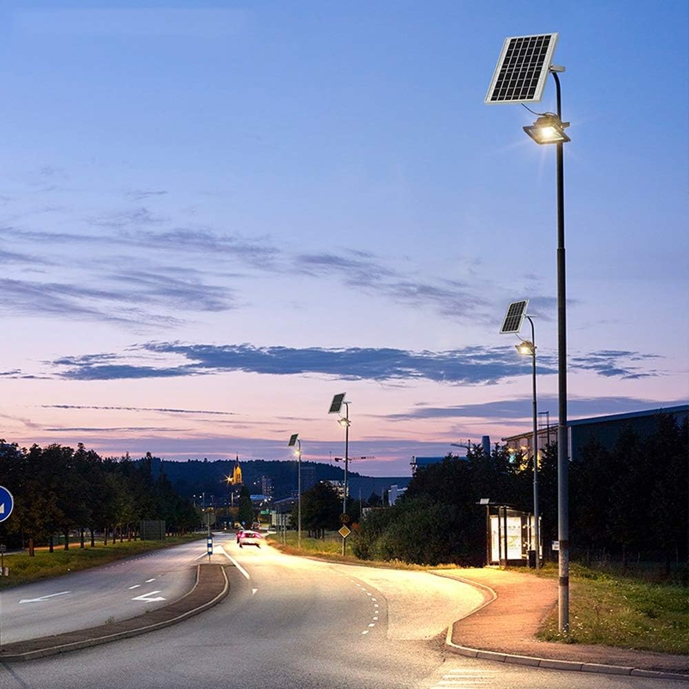 10W/20W/30W/50W LED Solar Waterproof Outdoor Spotlight Courtyard Home Wall Spotlight with High Brightness Aluminum Landscape Emergency Light