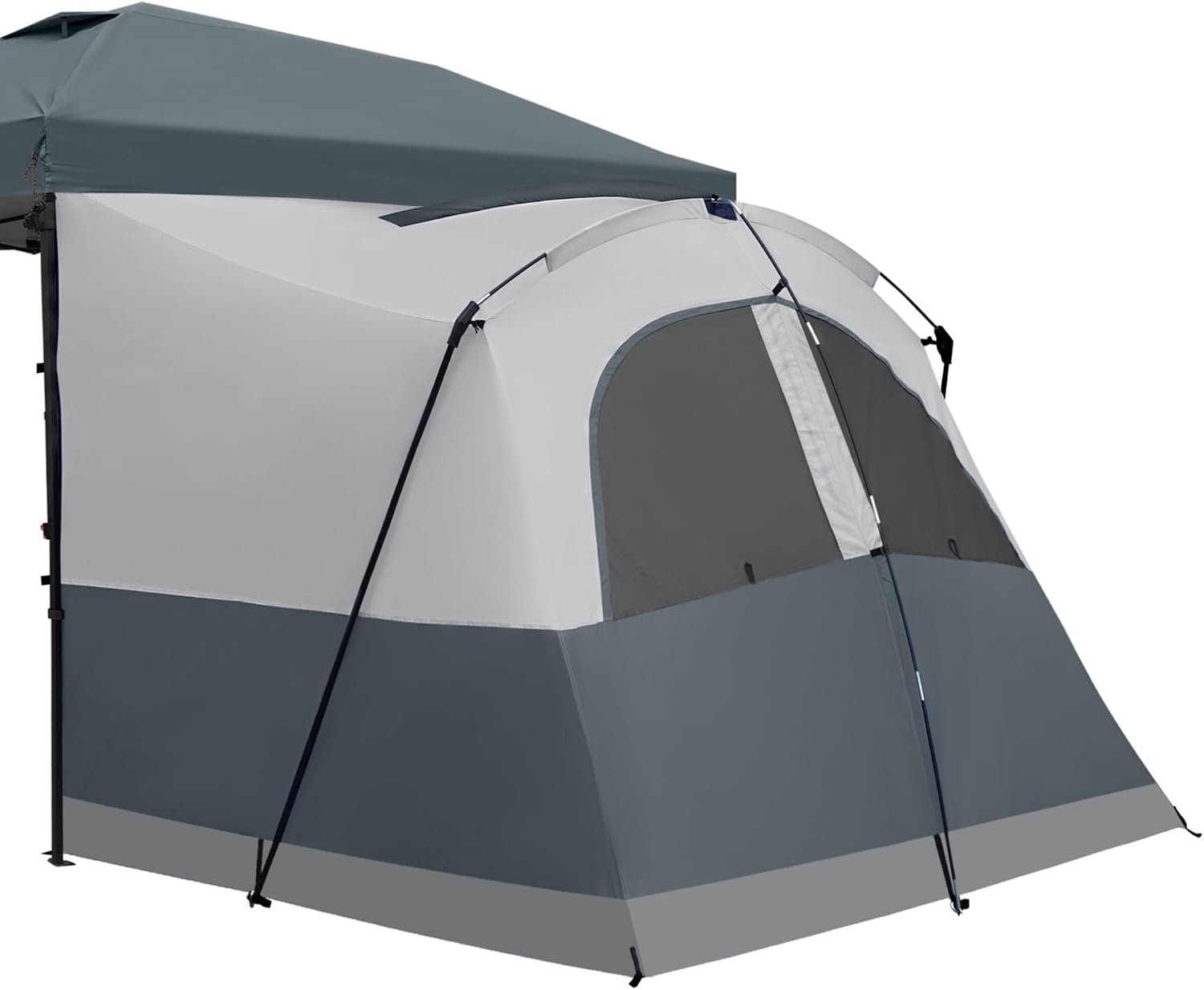 KAMPKEEPER Canopy Side Tent,4-6 Person Camping Cube Tent for 10x10 Pop Up Canopies,Easy Up Gazebo with Window,Compatible with 10' Wide Canopy Tents