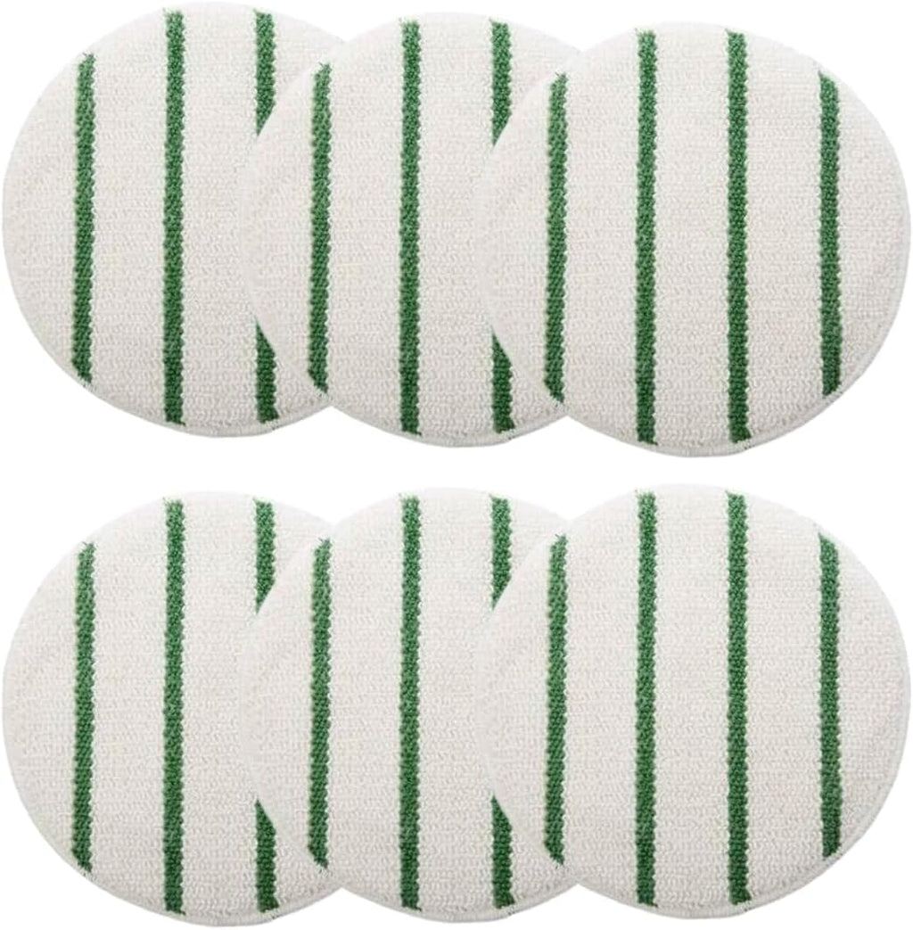 Quality Chemical Low-Profile Carpet Bonnet with Green Scrubber Strips - Perfect for Hardwood, Area Rugs, and Thick Carpet - and Rotary Floor Brushes & Pad Drivers - 21' (Pack of 6)