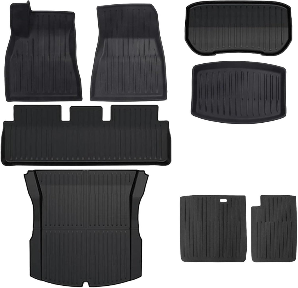 Car Boot Liners TPE Floor Mats Cargo Liner for Tesla for Model 3 for Highland 2024 All Weather Waterproof Anti-Slip Trunk Mats