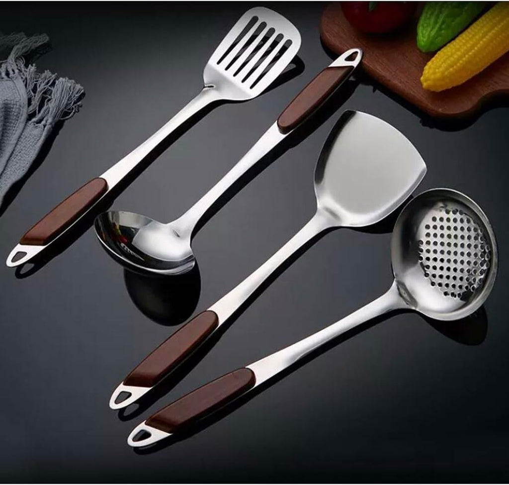 Kitchen Utensils Set, Cookware Dining Gadgets 6 Pieces Sets Spoons for Cooking Spatulas Stainless Steel Cooking Utensils Spatulas Spoons Kitchen Tools