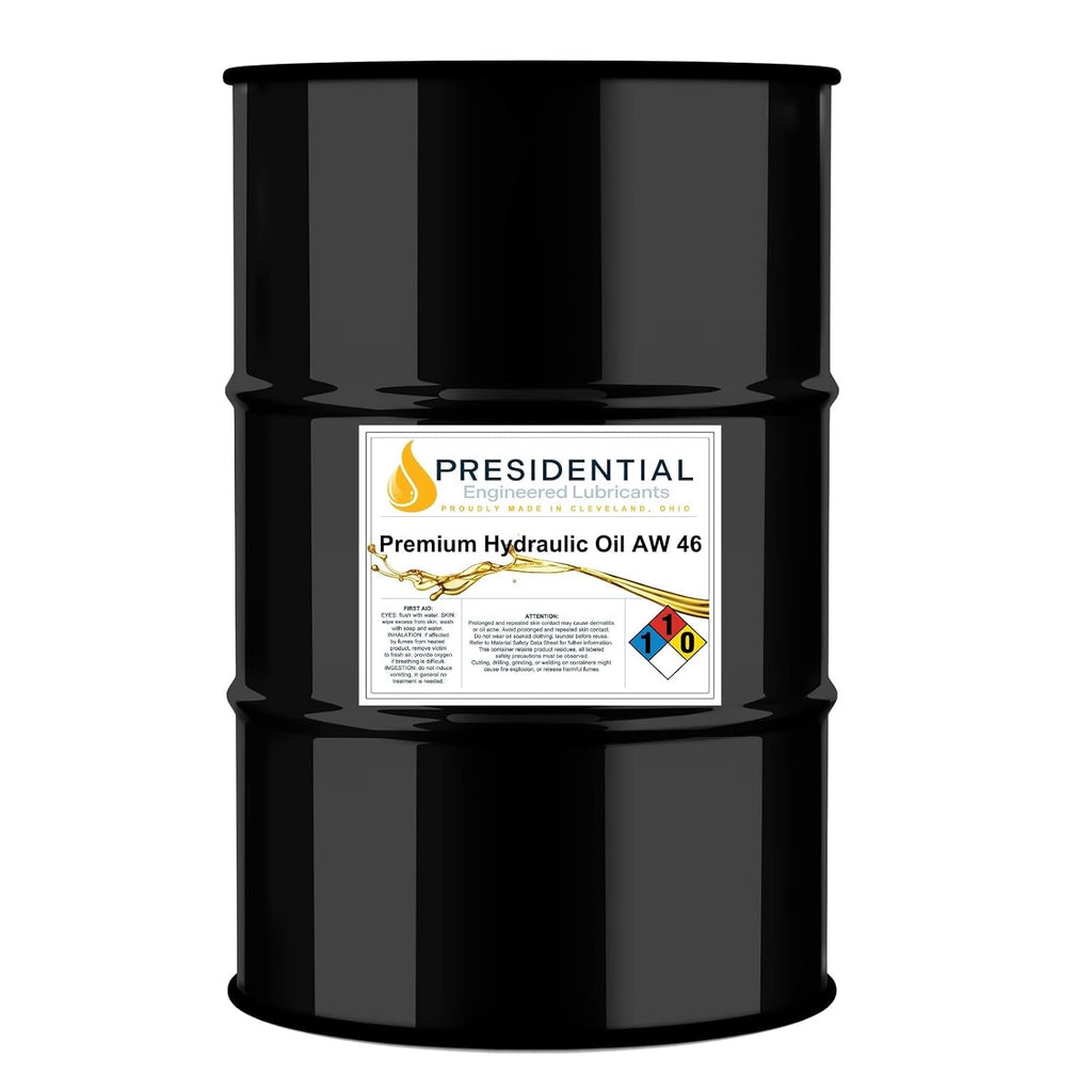 Presidential Hydraulic Oil 46 - ISO AW 46 Hydraulic Fluid - Premium Oils & Fluids for Machine Rust and Corrosion Protection - Anti-Foam, Low Temperature Fluidity - Made in USA (55 Gallon Drum)