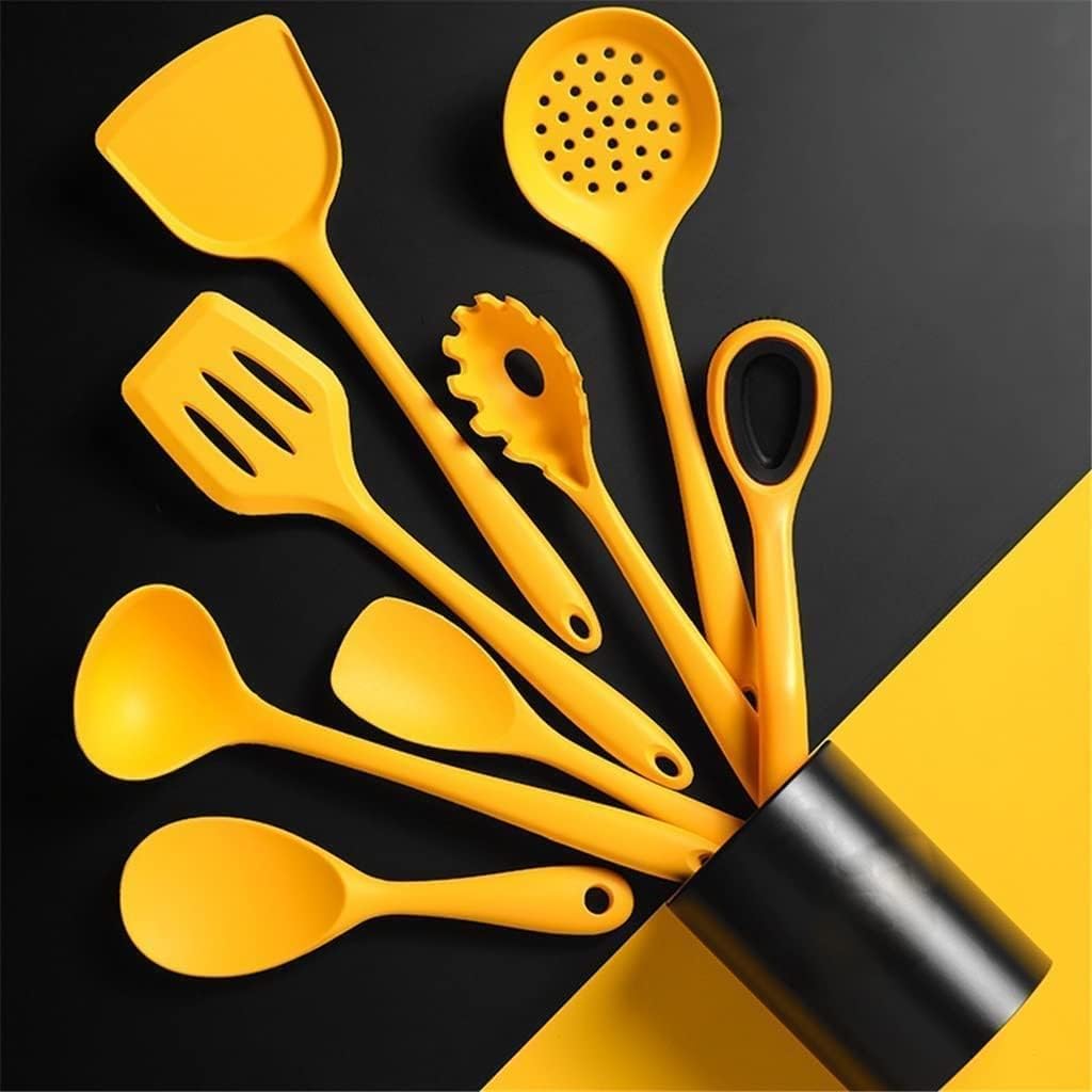 9 pcs Silicone Kitchen Cooking Utensil Set Non-Stick Heat Resistant Cookware BPA Free Non-Toxic Tools