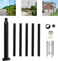 Street Light Pole 18.37ft Tall, Metal Light Poles for Outside with Full Set Accessories Solar Light Pole Split Street Lamp Post for Outdoor Street (Large and Small Poles 114 + 76 mm)