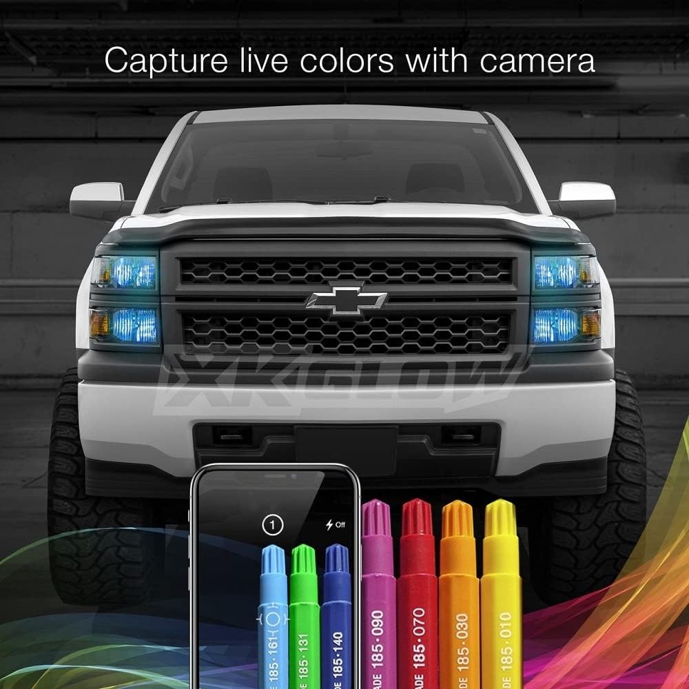 XKGLOW H4 / 9003 / HB2 2in1 LED Fog light Bulb Kit - XKchrome Smartphone App-enabled Bluetooth RGB Devil Eye + LED Fog light Conversion
