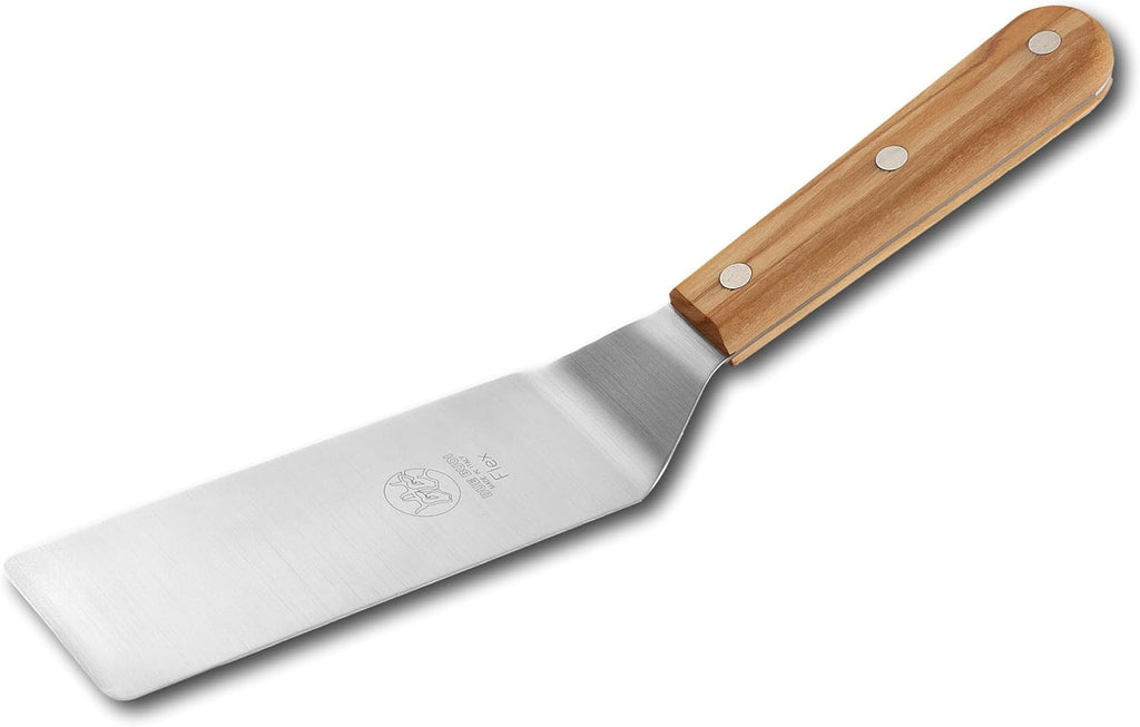 DUE BUOI | Set of 6 Stainless Steel Spatulas - Olive Wood Handle