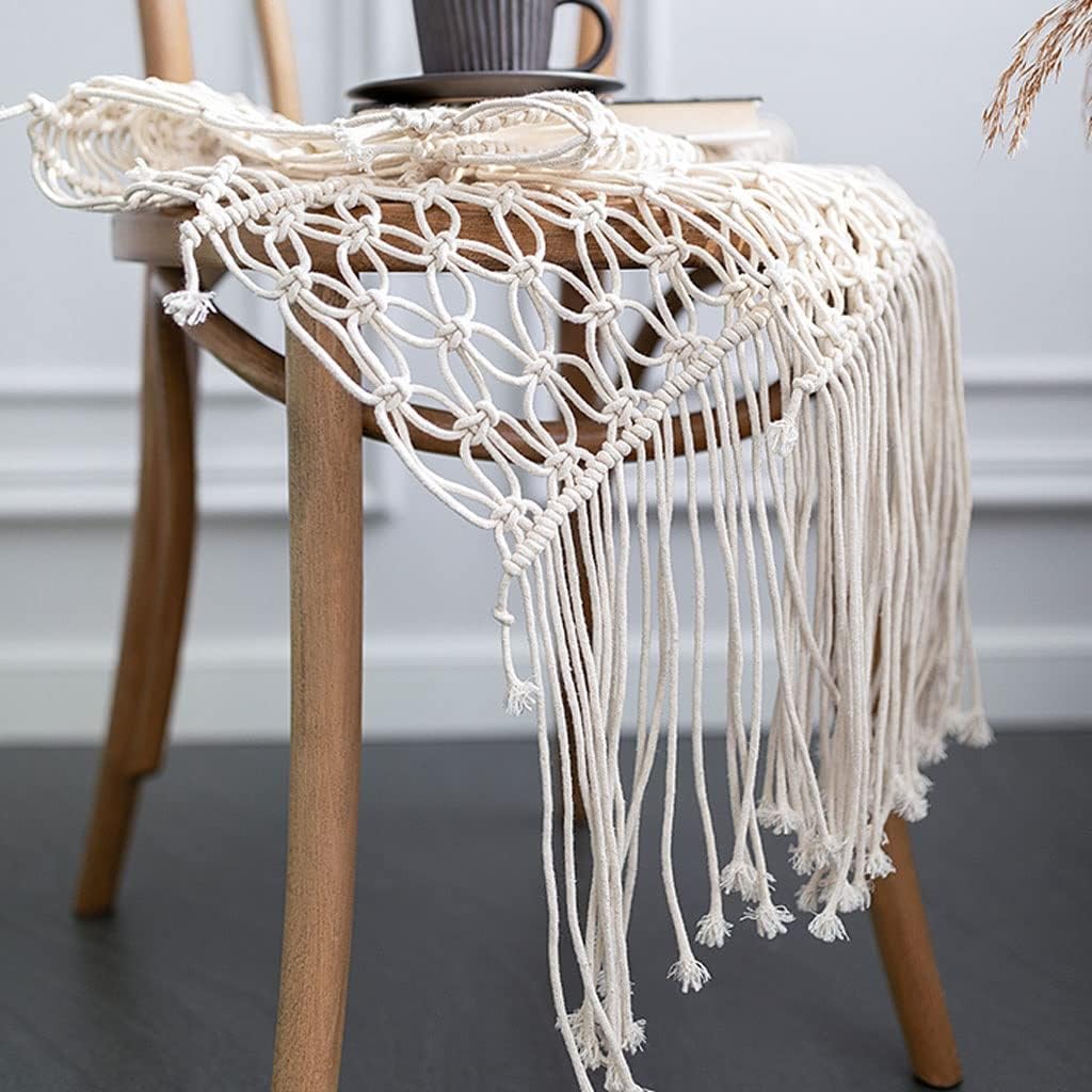 Burlap Table Runner Cotton Lace Table Runners Handmade Table Runners Suitable for Family Table Decoration (Size : 38220cm)