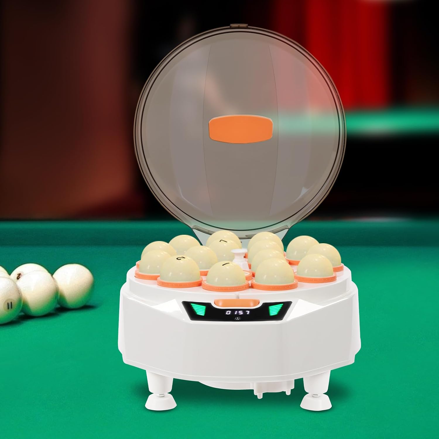 Professional Pool Ball Cleaner and Polisher Machine, 180W Electric Billiard Ball Cleaning Washing Machine, Billiard Ball Polisher for Billiard Halls and Clubs