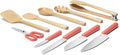 Caraway Kitchen Knife Set & Wooden Utensil Set - Made With Premium German Steel Blades & FSC-Certified Birch Wood - Non-Toxic Materials - Perracotta