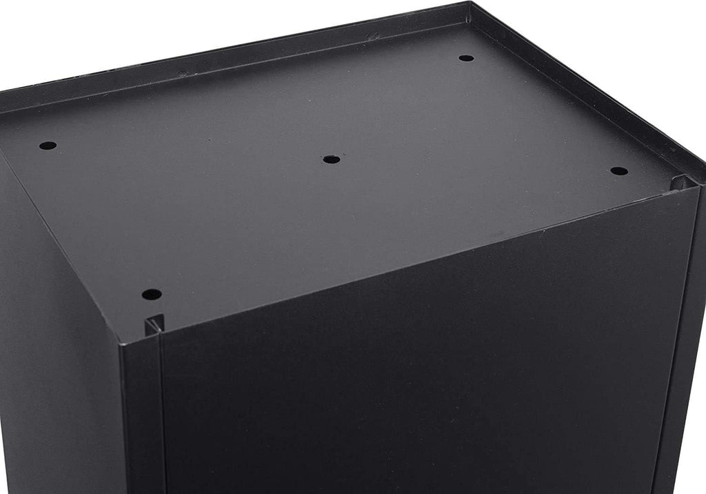 Winbest Large Steel Freestanding Floor Parcel Package Drop with Locking Letterbox Drop Mail Box with Multi Compartments, Black