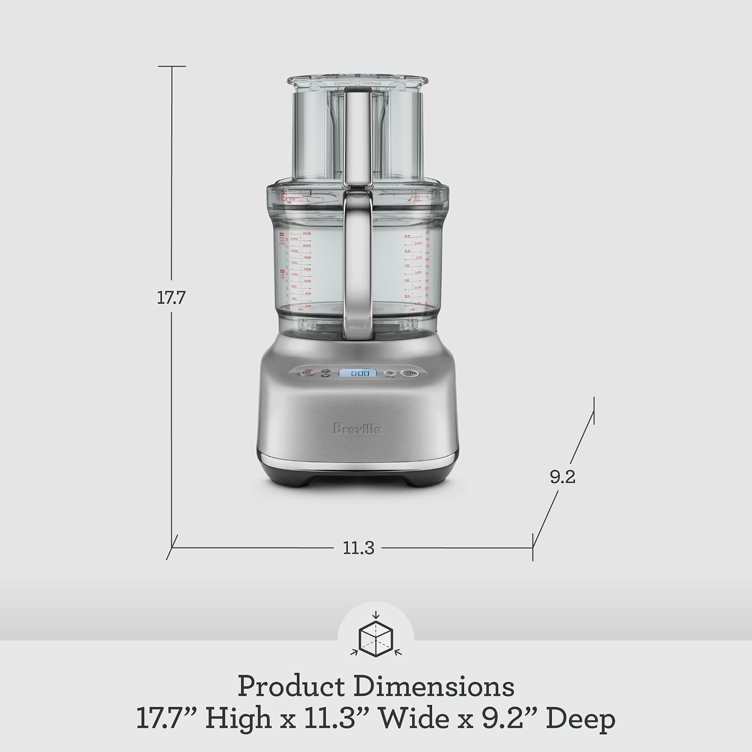 Breville BFP810 Sous Chef 16 Cup Food Processor, Large, Brushed Stainless Steel