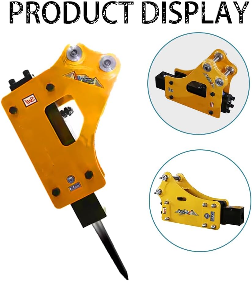 Mini Excavator Hydraulic Hammer Breaker Attachment with Nitrogen Toolbox，Small Digger for .08-3.5 ton Concrete Breaker Attachment Drilling Tool (3)