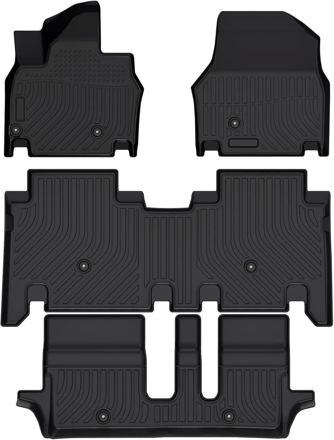 Cartist Floor Mats Compatible with Kia EV9 (Only Fit 7 Seats) 2024 2025 2026 ev9 Accessories All Weather Floor Mat Heavy Duty TPE Odorless Carpet Protection