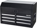 Tool Storage Cabinet, 3-Tier 6-Drawer Metal Tool Cabinet, Carry Handle, Ball Bearing Sliders, Black Powder Coating, Suitable for Garage, Warehouse, Workshop