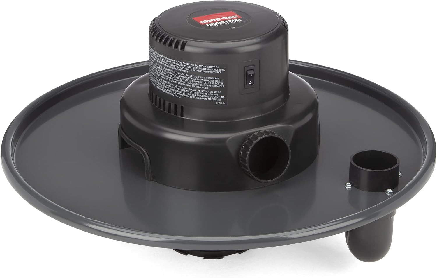 Shop-Vac 9700606 55 Gallon Drum Two-Stage Wet/Dry Head Assembly, 3.0 Peak HP, 1.5 Inch Diameter x 12 Foot Crush-Resistant Hose, 35 Ft Cord Length, For Heavy-Duty Wet/Dry Pickup With Blower Feature