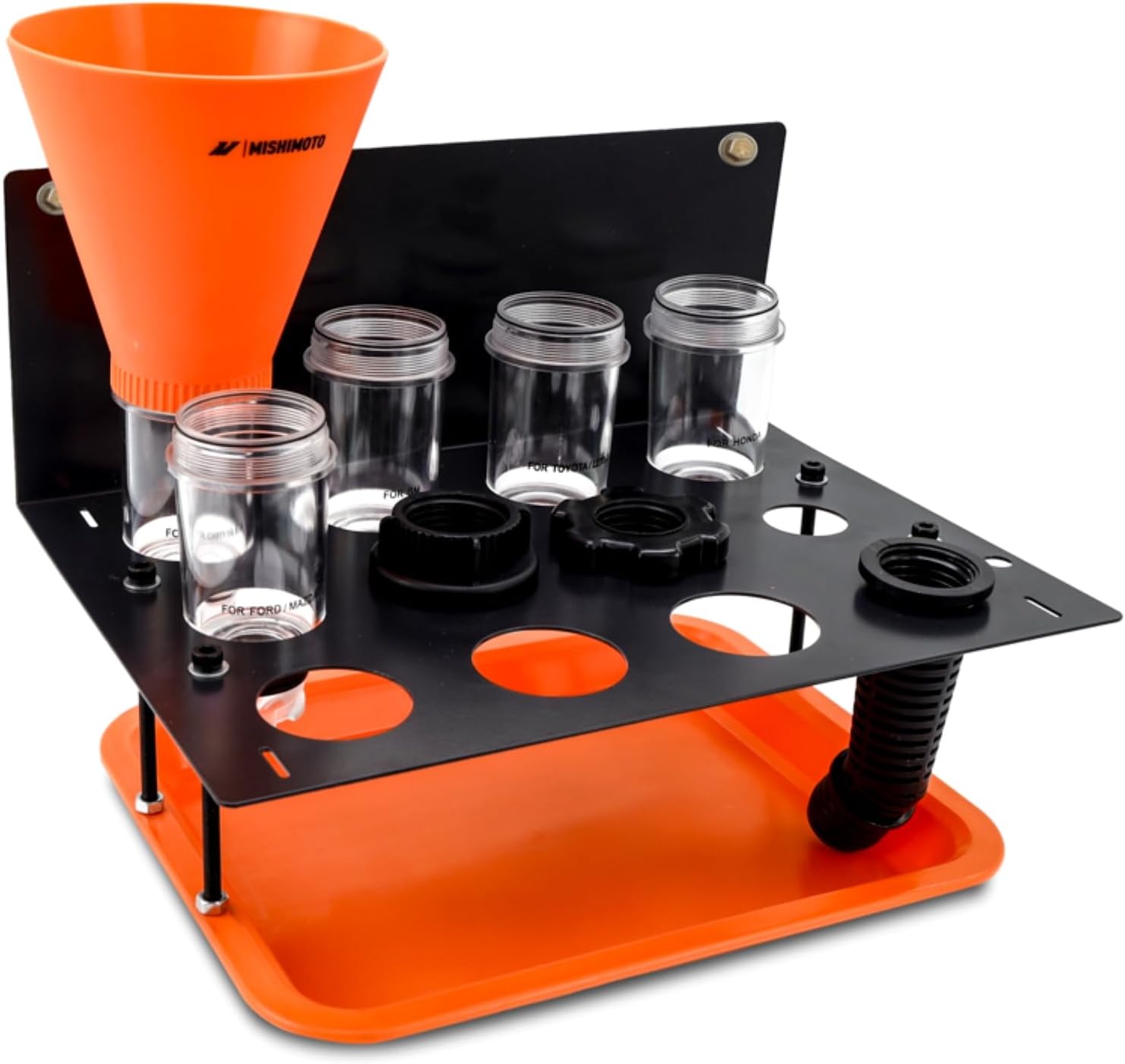 Mishimoto Screw-On Oil Funnel Set, Universal Fit, Spill Proof 12-Piece Kit