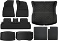 Auto Parts Compatible with Tesla Model 3 2024 Highland XPE Floor Mats All Weather Car Floor Mats Front Rear Frunk Cargo Liner Set Anti Slip Waterproof(8PCS RHD)
