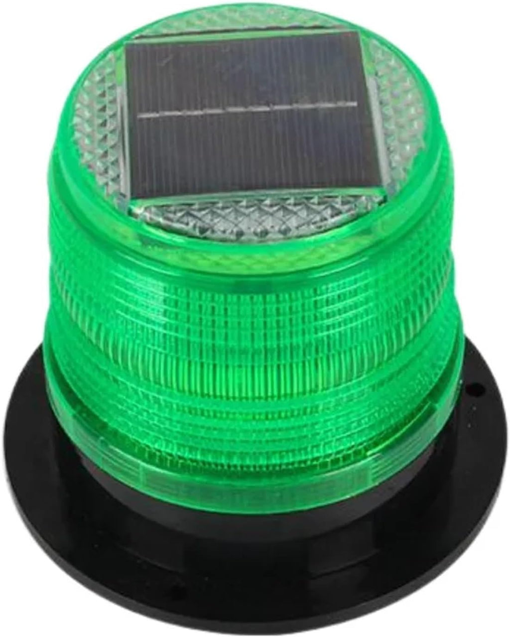 1pc Solar Power Warning Flash Beacon Light Sensor Emergency LED Lamp Car Rotating Traffice Safety Light Magnet Ceiling(Green)