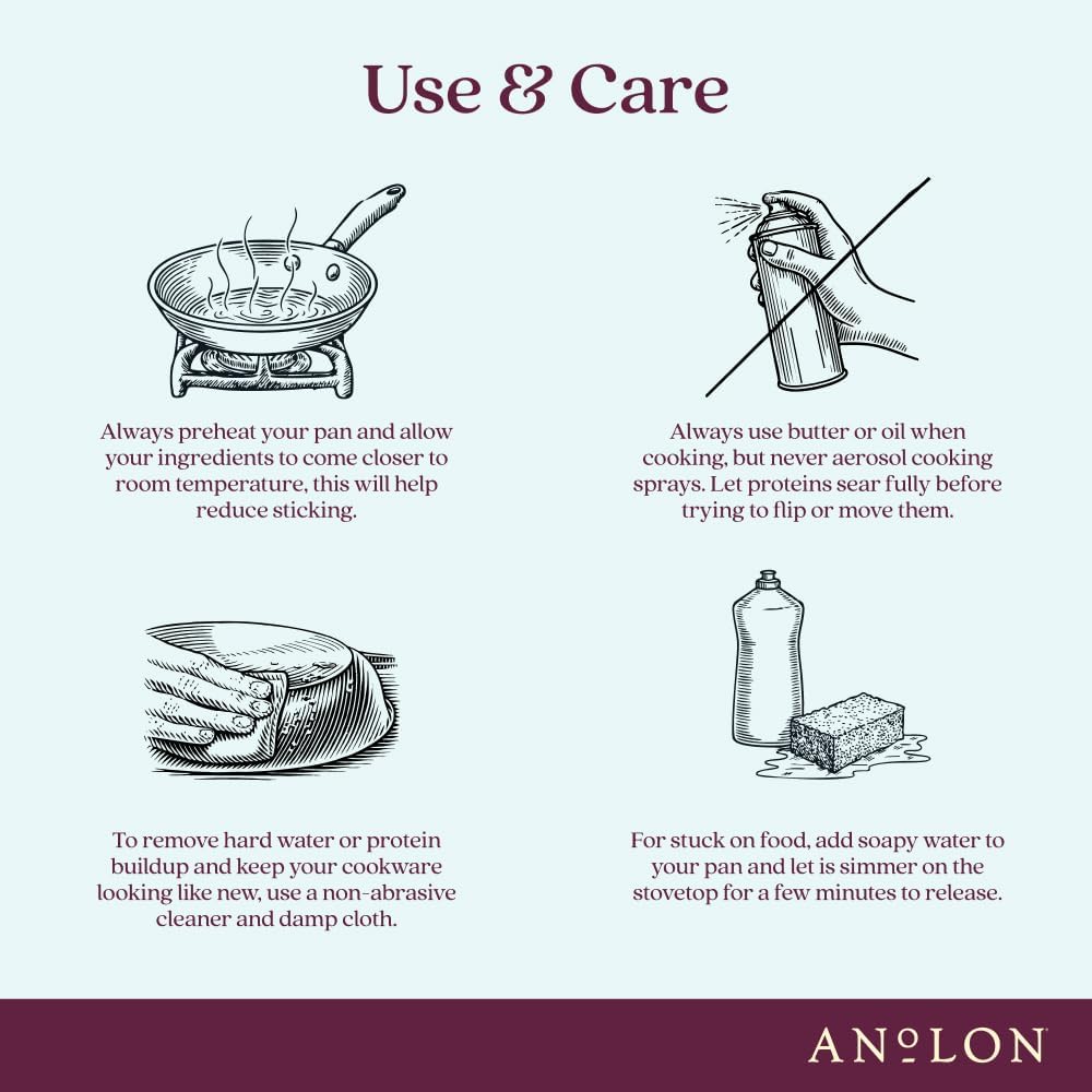 Anolon Nouvelle Stainless Steel Cookware Pots and Pans Set, 10 Piece