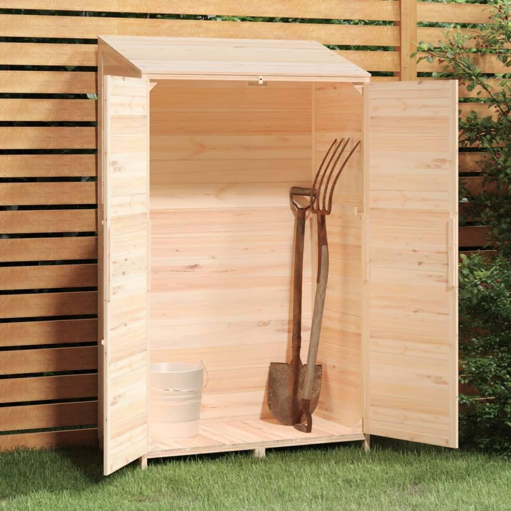 Wooden Garden Storage Shed, Solid Wood Fir Outdoor Storage Cabinet, Garden Wood Tool Shed, Outside Wooden Shed Organizer for Yard, Patio, Deck and Porch, 40.2'x20.5'x68.7'