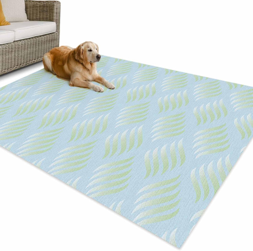 Outdoor Rug 4x6ft Geometric Art Minimalist Style Patio Area Rugs Waterproof Easy Cleaning Non Shedding Thick Mats Abstract Carpet for Indoor Outdoor Porch Deck Backyard Balcony