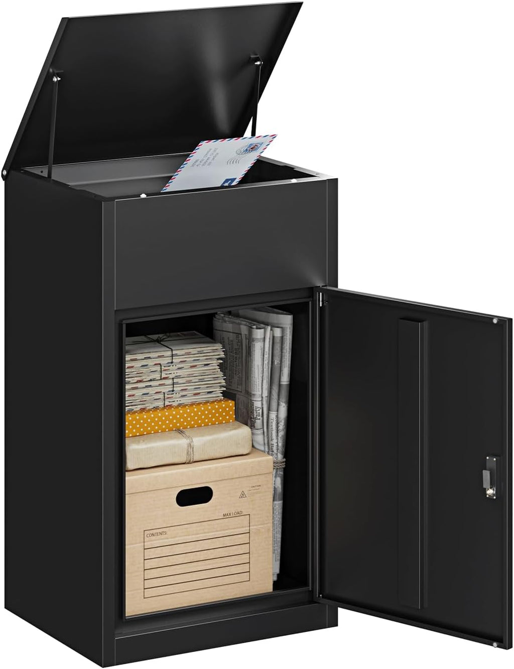 Yizosh Package Delivery Boxes for Outside,Extra Large Mailbox for Parcel with Secure Storage,Anti-Theft Parcel Mailbox with Coded Lock,Steel Package Delivery Box for Outdoor,Curbside,Porch