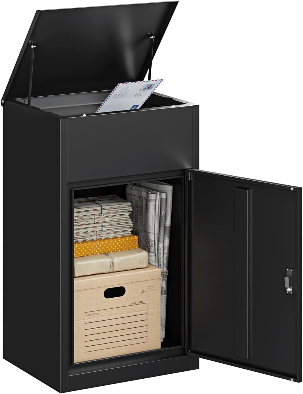 Yizosh Package Delivery Boxes for Outside,Extra Large Mailbox for Parcel with Secure Storage,Anti-Theft Parcel Mailbox with Coded Lock,Steel Package Delivery Box for Outdoor,Curbside,Porch