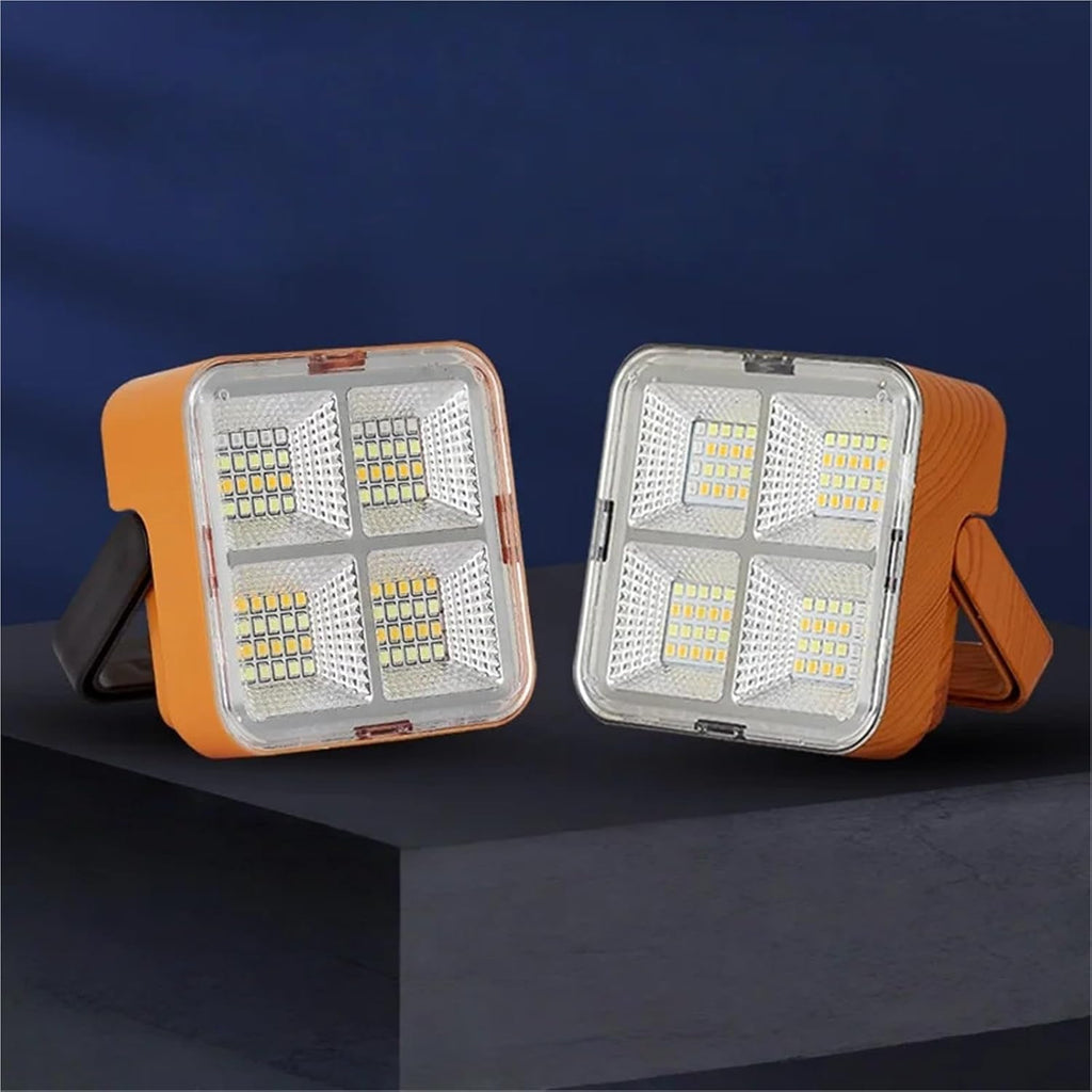 Floodlight Solar Camping Light Fast Charging Battery Magnetic Handheld Portable Outdoor Emergency Light(Engineering Style)