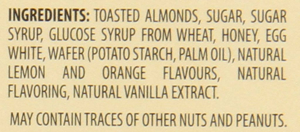 Ferrara Torrone Nougat Candy, Almond Honey, 18 Count (Pack of 12)