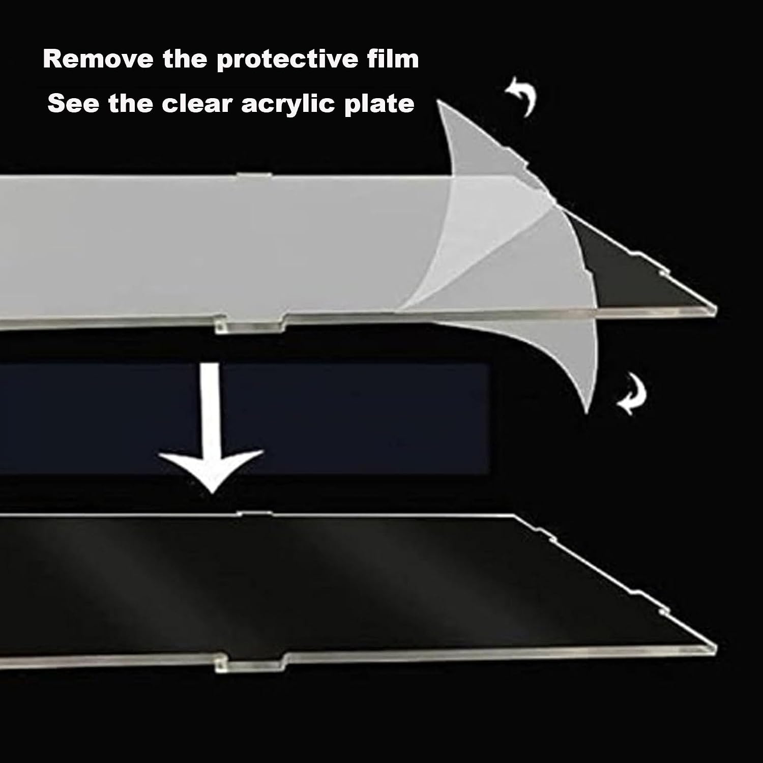 Acrylic Display Case for Lego 10356 Star Trek: Starship Enterprise, Dustproof Transparent Storage Box, Display Box Compatible with 10356 (Box Only) (Painted Background C)